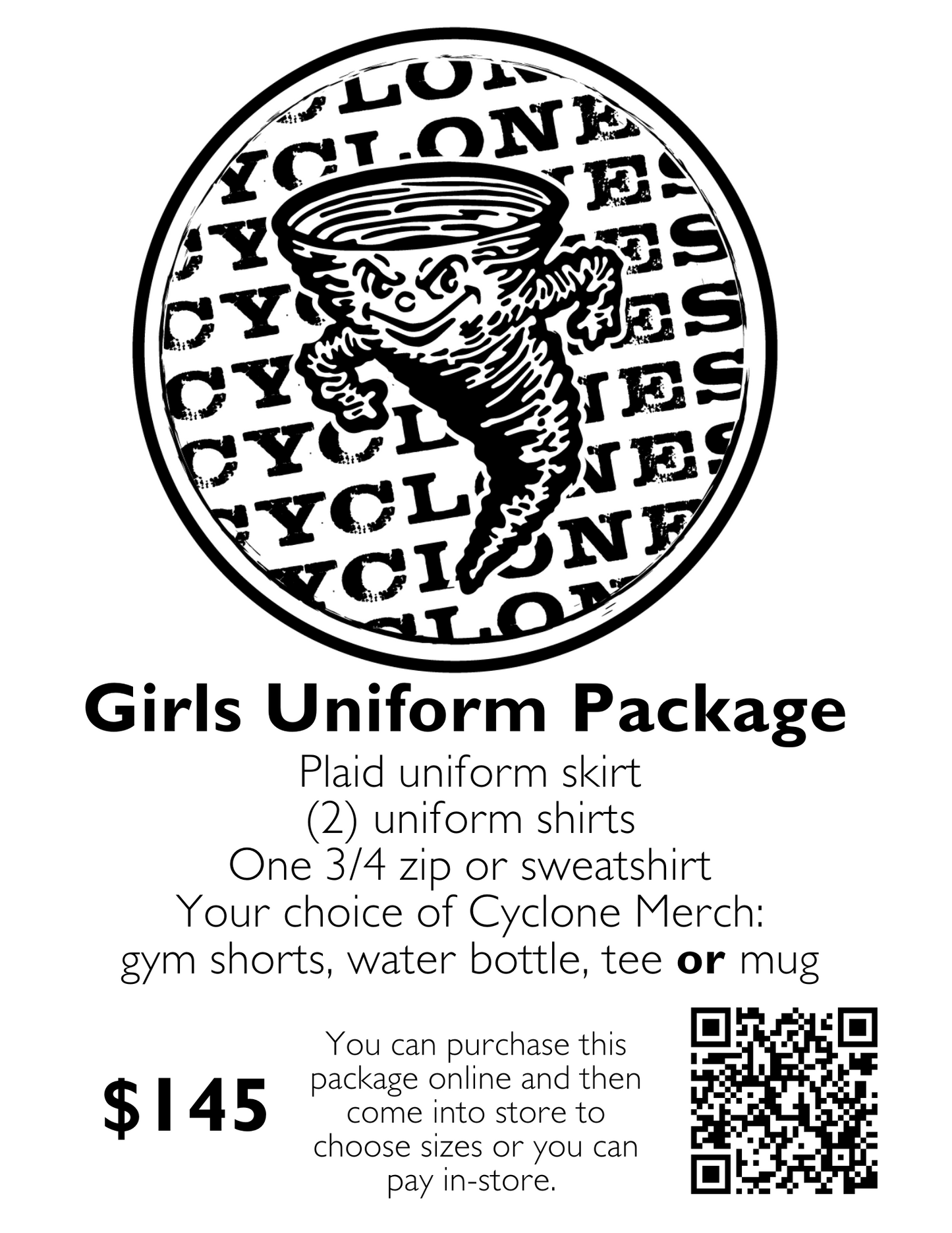 GIRLS uniform package