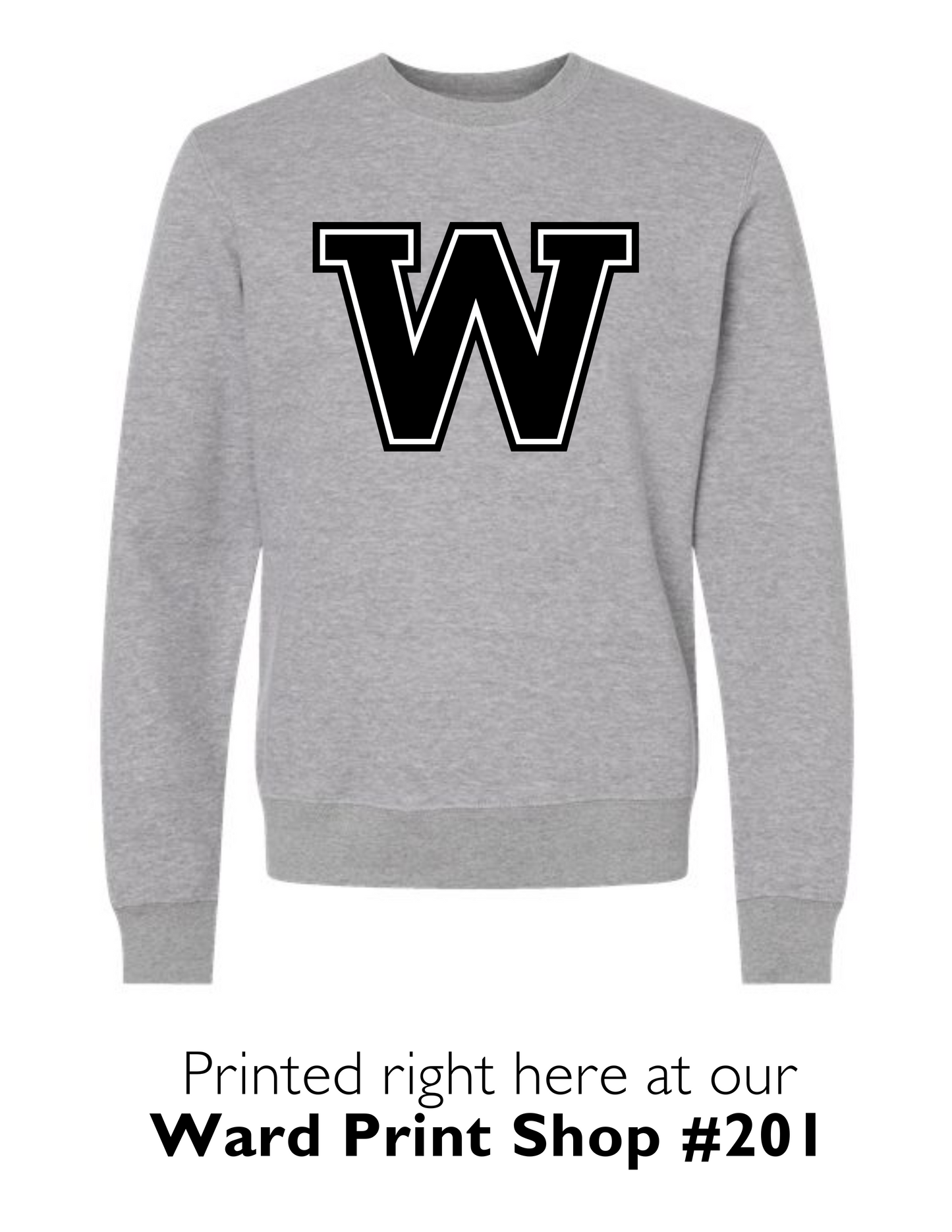 "W" Gray Crewneck Sweatshirt