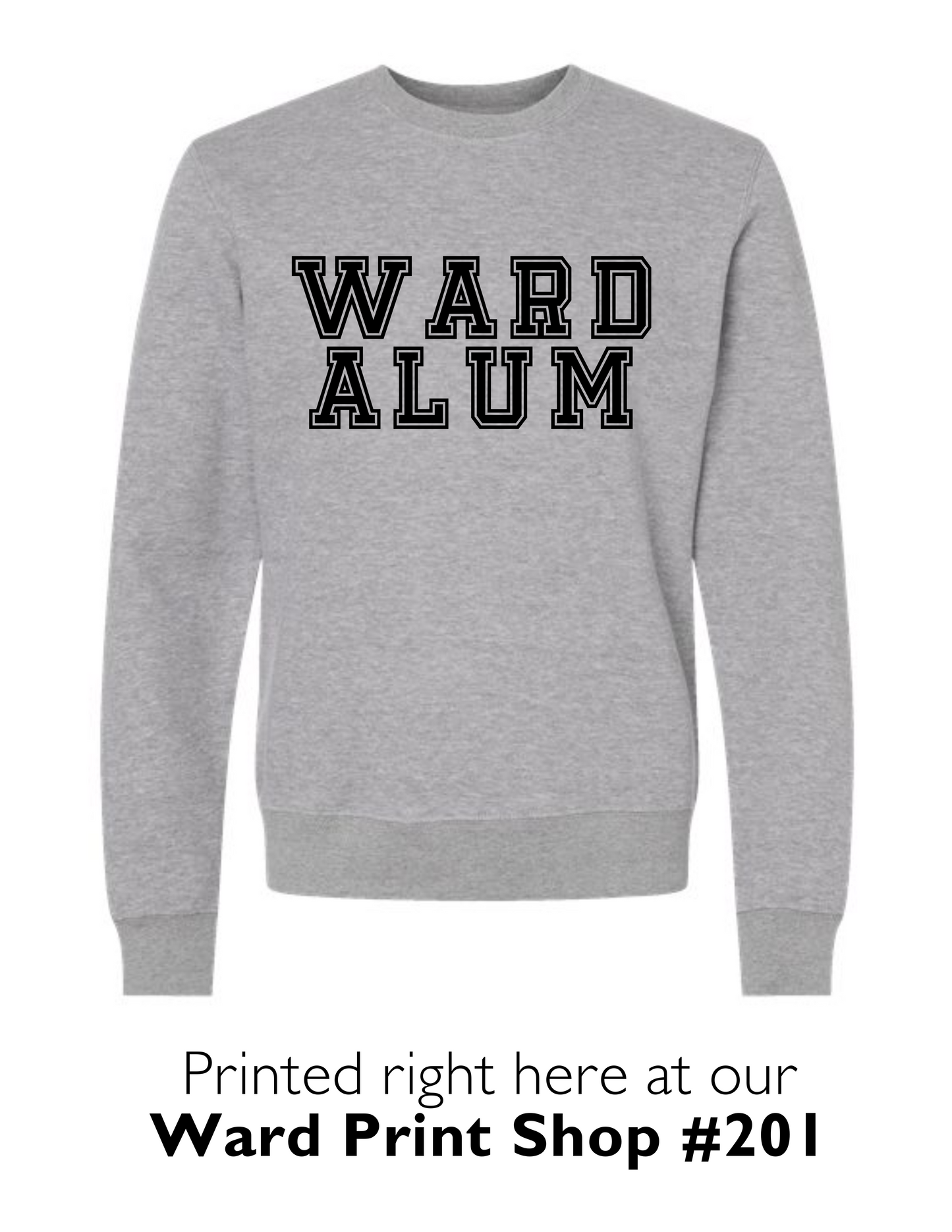 "Ward Alum" Gray Crew Neck Sweatshirt