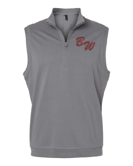 Adidas Men's "BW" 3/4 embroidered zip vest