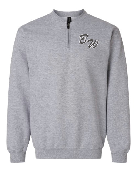 Unisex "BW" 1/4 Embroidered Zip Sweatshirt